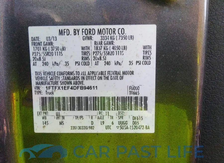 1FTFX1EF4DFB94611# 9