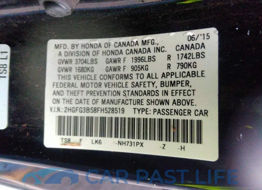 2HGFG3B58FH528519# 9