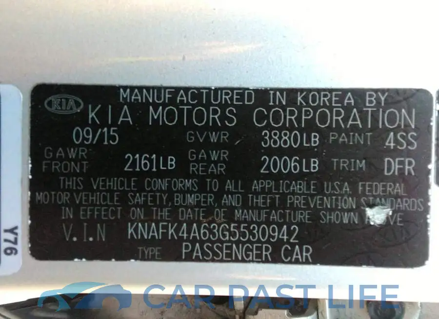 KNAFK4A63G5530942# 9