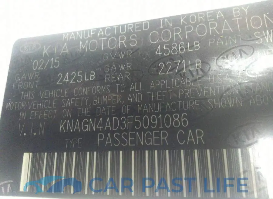KNAGN4AD3F5091086# 9