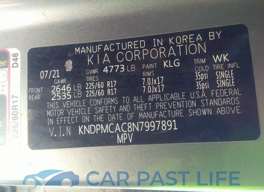 KNDPMCAC8N7997891# 9
