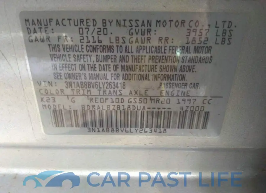 3N1AB8BV6LY263418# 9