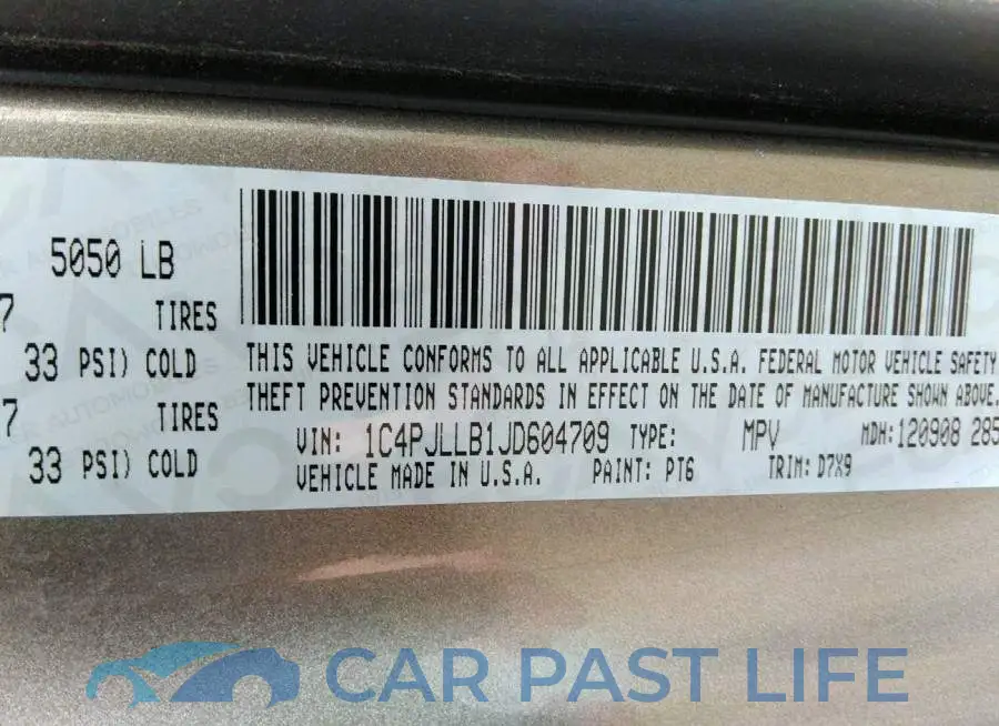 1C4PJLLB1JD604709# 9