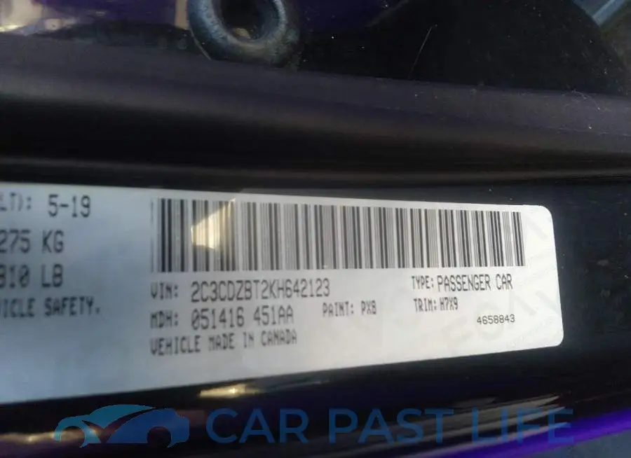 2C3CDZBT2KH642123# 9