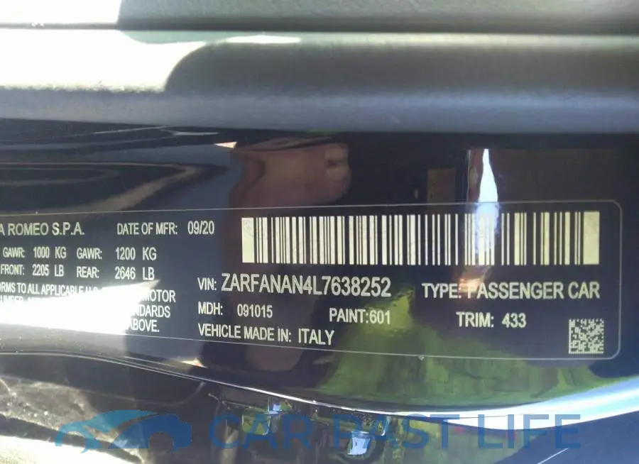 ZARFANAN4L7638252# 9
