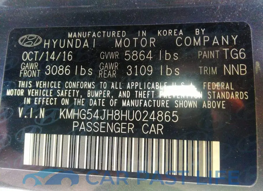 KMHG54JH8HU024865# 9