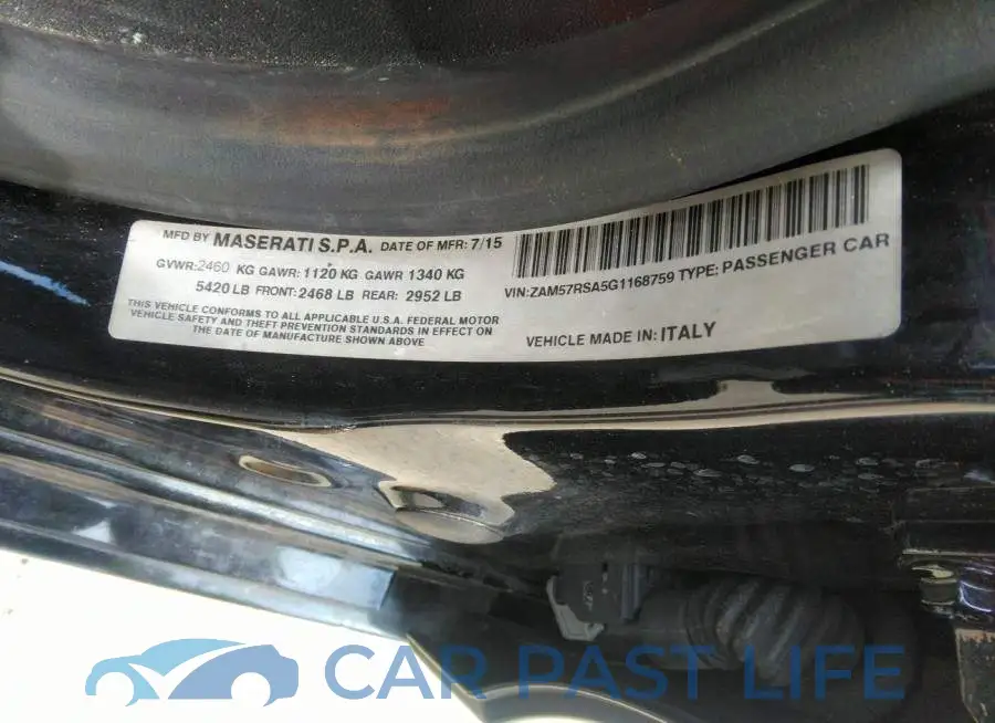 ZAM57RSA5G1168759# 9