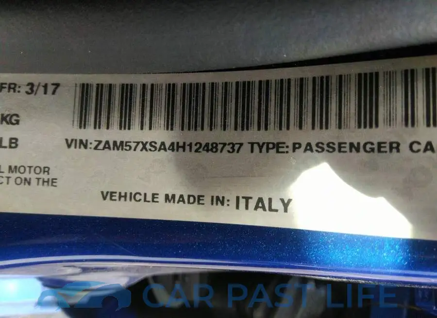 ZAM57XSA4H1248737# 9