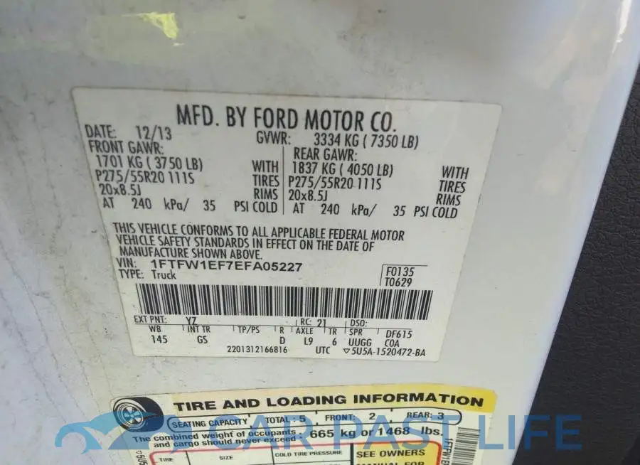 1FTFW1EF7EFA05227# 9