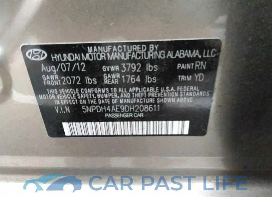5NPDH4AE9DH208611# 9