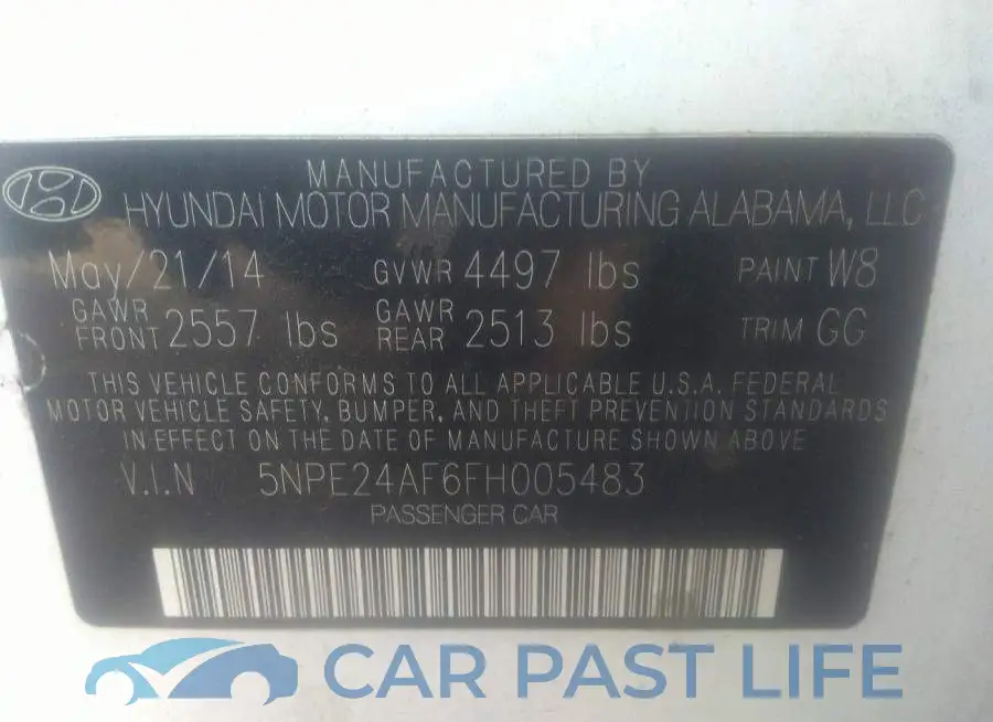 5NPE24AF6FH005483# 9