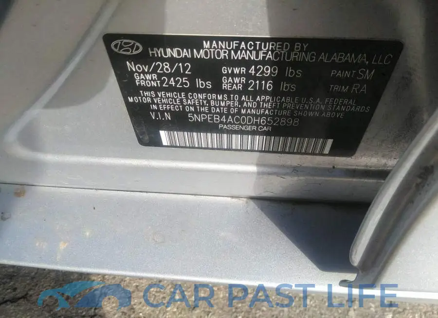5NPEB4AC0DH652898# 9