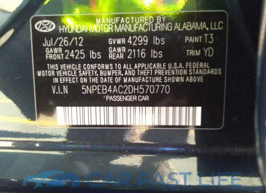 5NPEB4AC2DH570770# 9