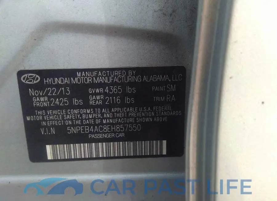 5NPEB4AC8EH857550# 9