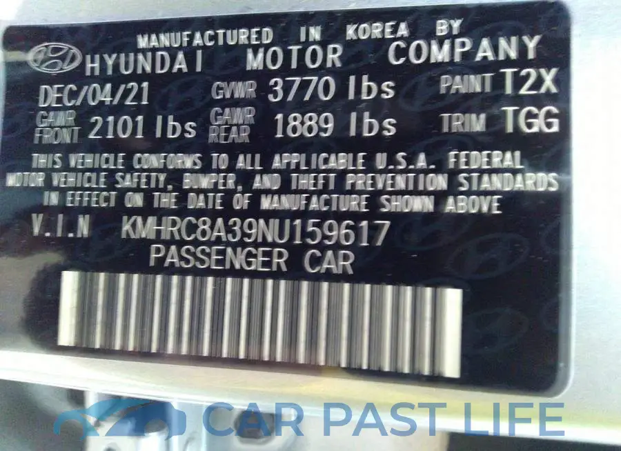 KMHRC8A39NU159617# 9