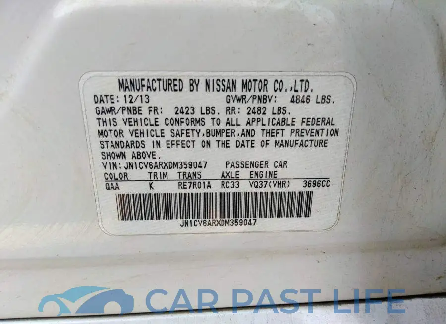 JN1CV6ARXDM359047# 9