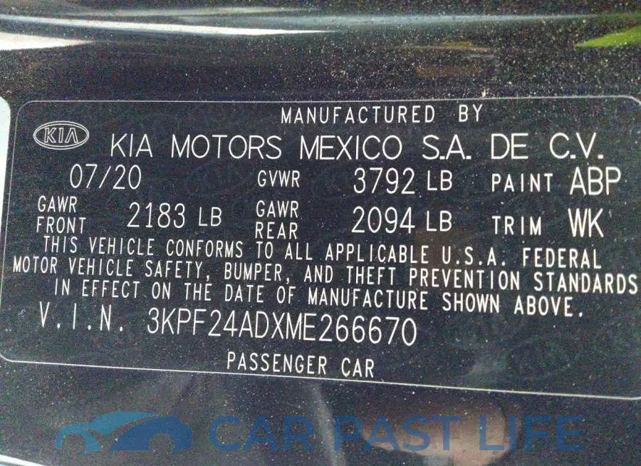 3KPF24ADXME266670# 9