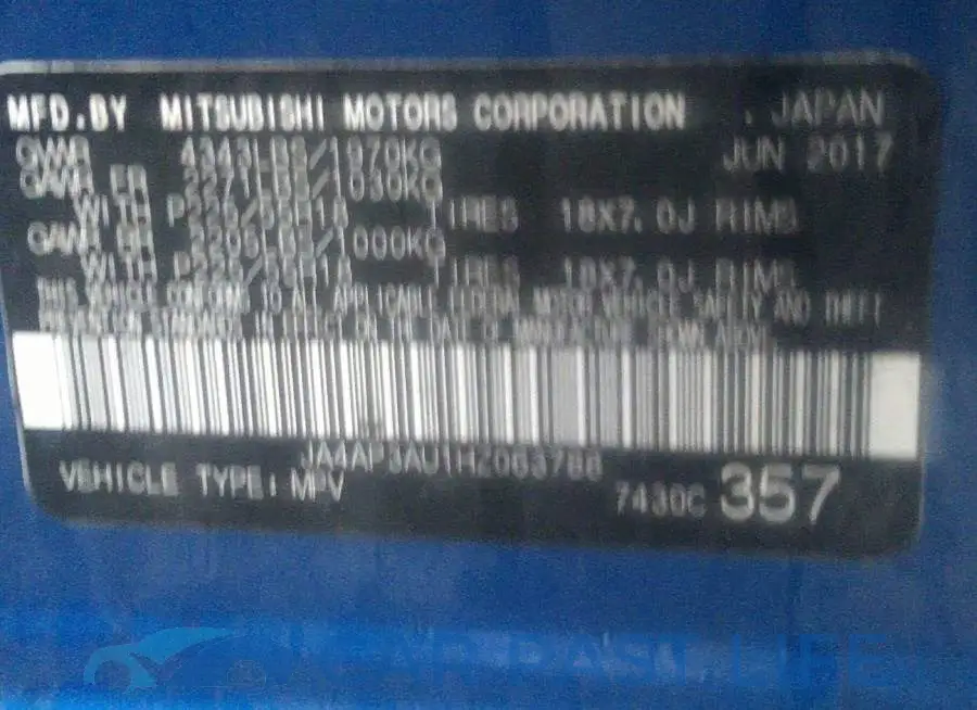 JA4AP3AU1HZ063788# 9