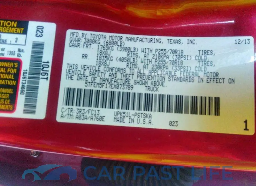 5TFEM5F17EX073789# 9