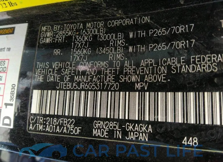 JTEBU5JR6G5317720# 9