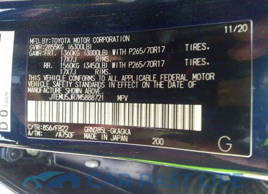 JTEMU5JR7M5888721# 9