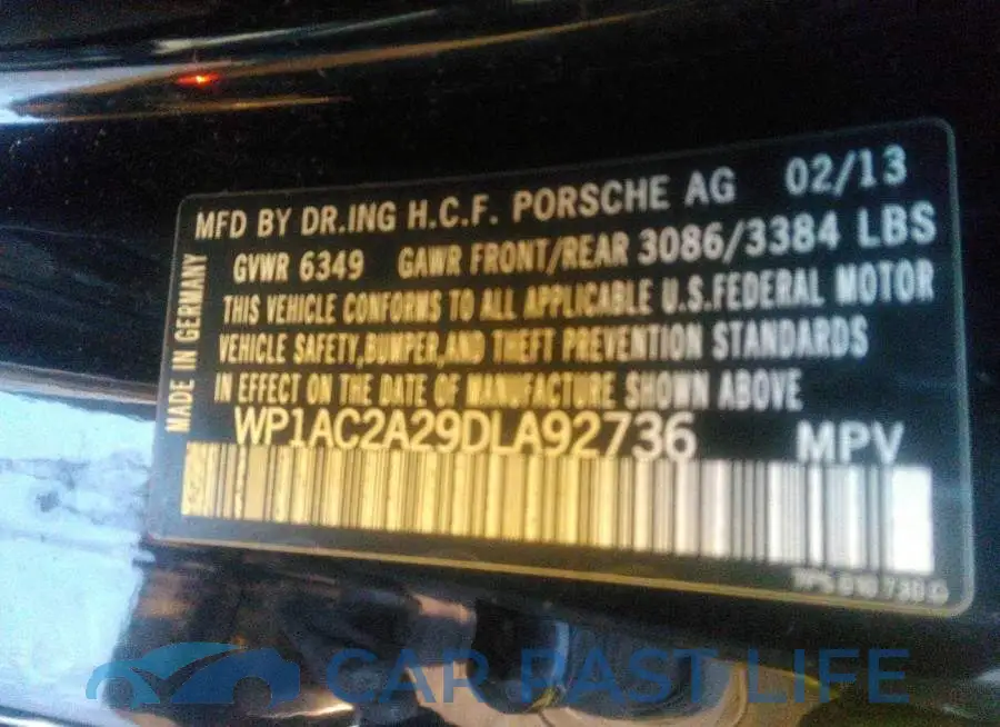 WP1AC2A29DLA92736# 9