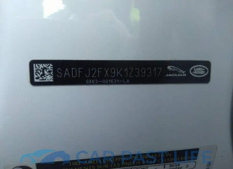 SADFJ2FX9K1Z39317# 9