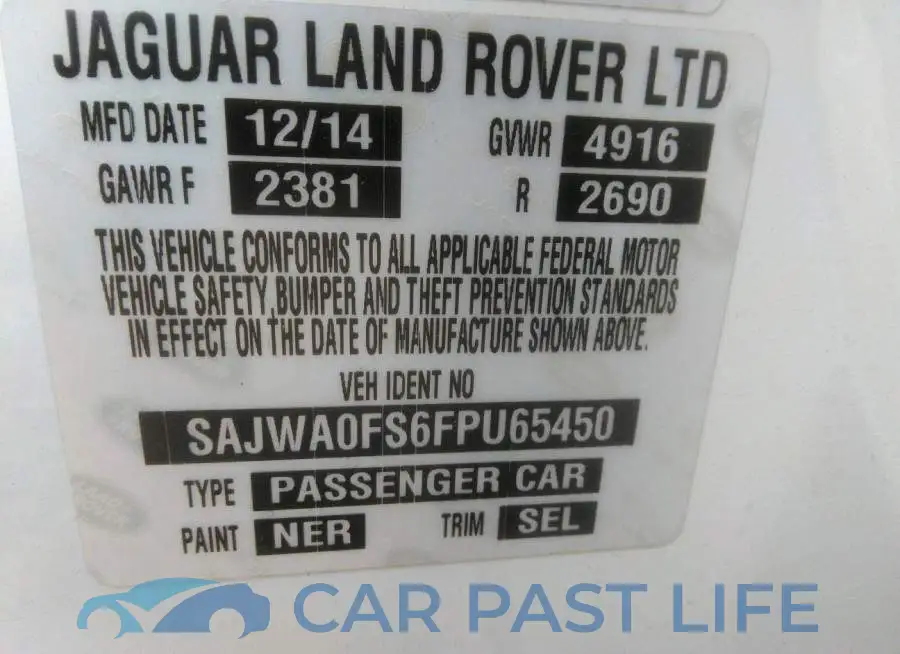SAJWA0FS6FPU65450# 9