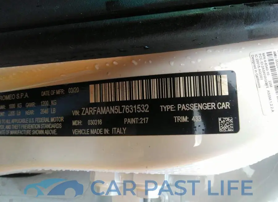 ZARFAMAN5L7631532# 9
