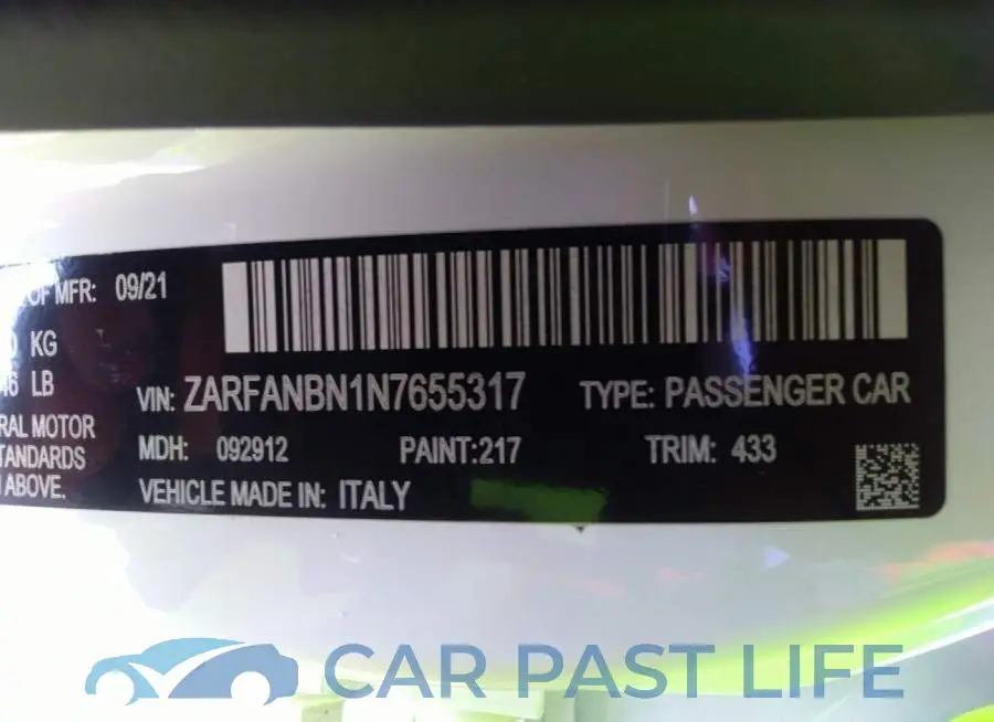 ZARFANBN1N7655317# 9
