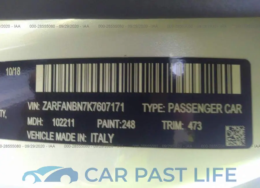 ZARFANBN7K7607171# 9