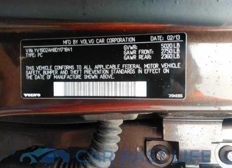 YV1902AH8D1171841# 9