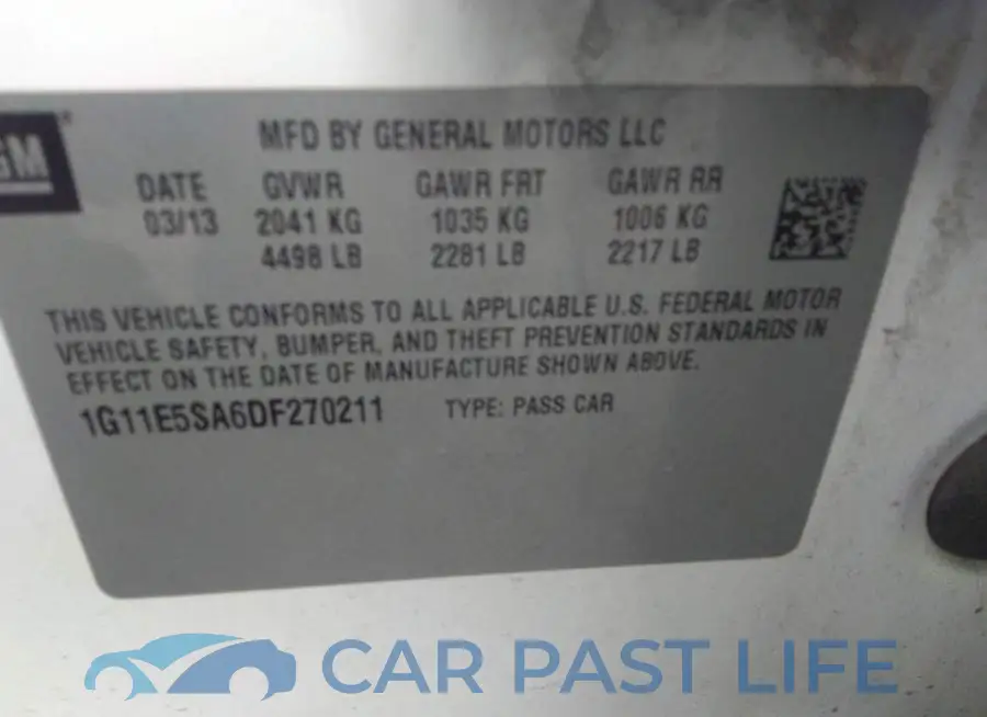 1G11E5SA6DF270211# 9