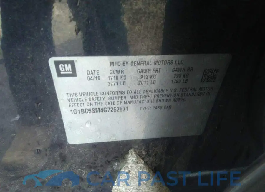 1G1BC5SM4G7262871# 9
