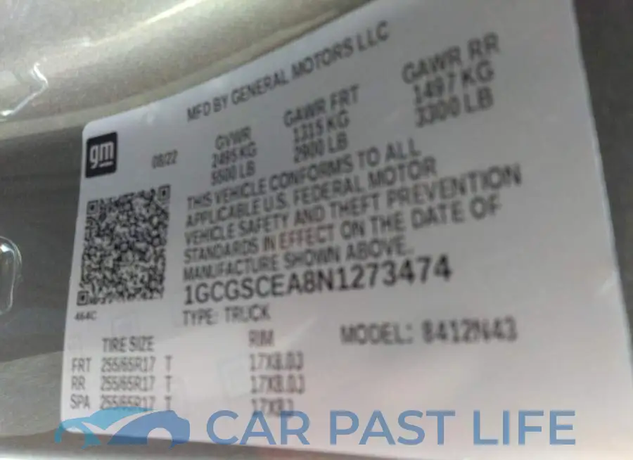 1GCGSCEA8N1273474# 9