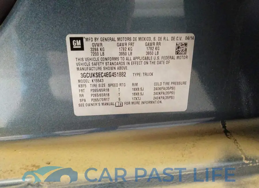 3GCUKSEC4EG451882# 9