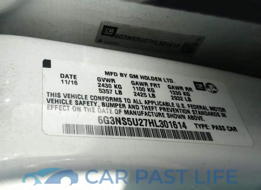 6G3NS5U27HL301614# 9