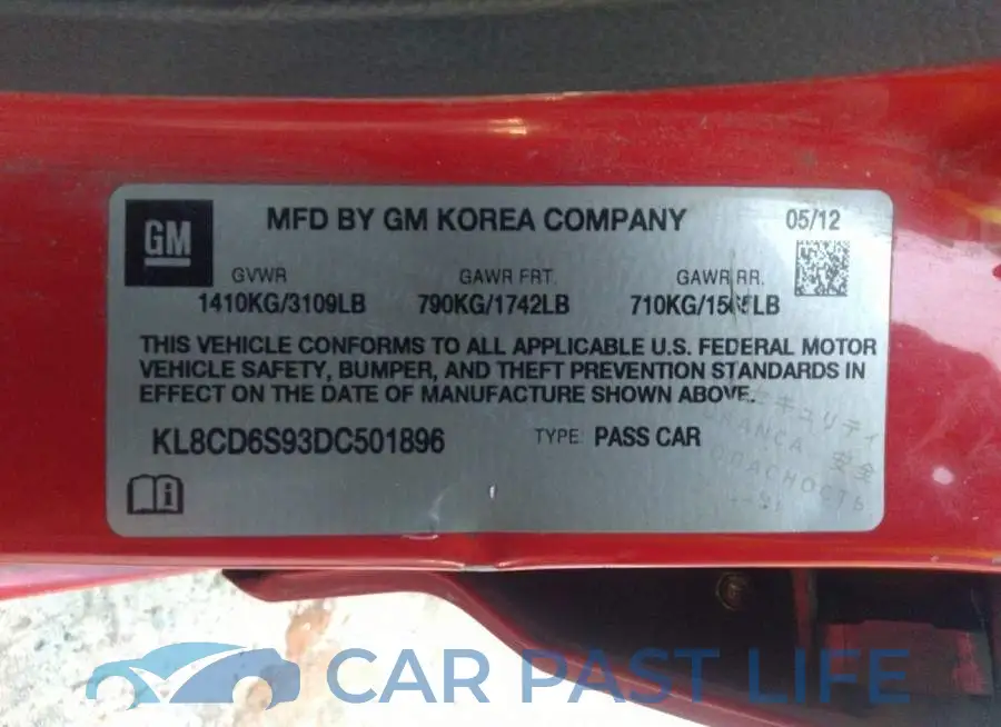 KL8CD6S93DC501896# 9