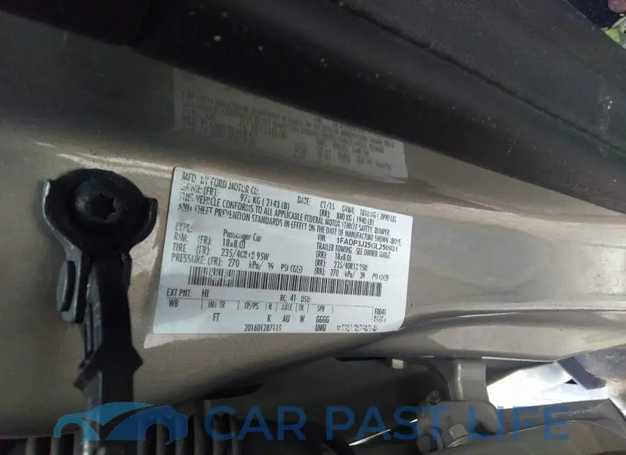 1FADP3J25GL250931# 9