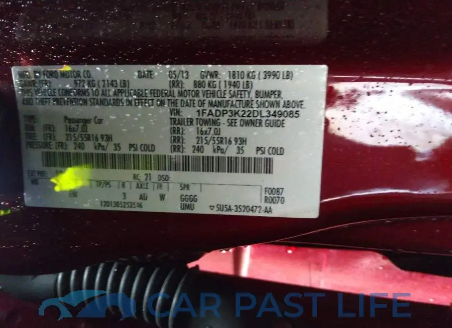 1FADP3K22DL349085# 9