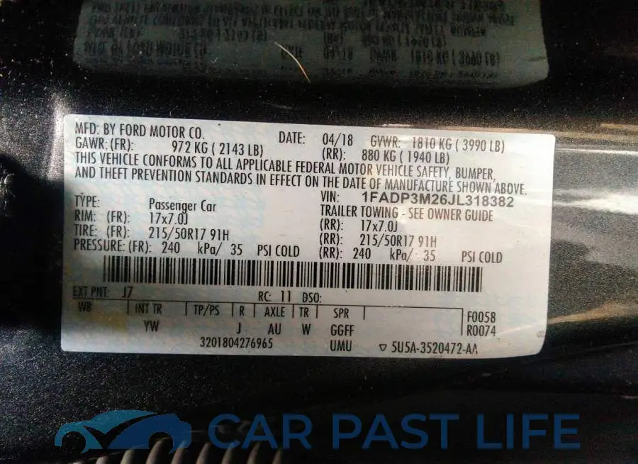 1FADP3M26JL318382# 9