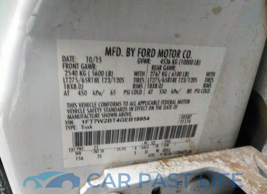 1FT7W2BT4GEB18954# 9