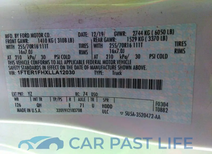 1FTER1FHXLLA12030# 9