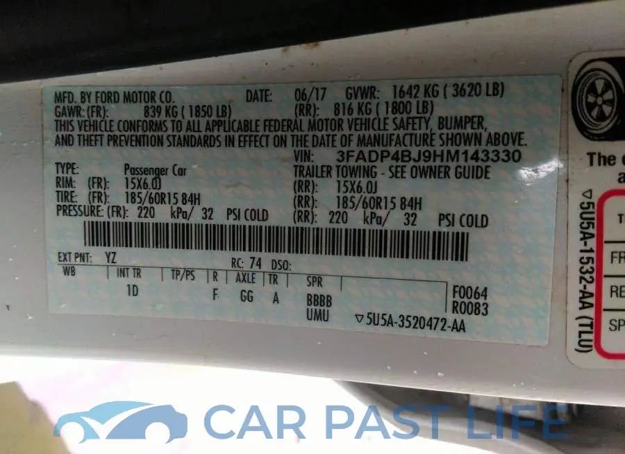 3FADP4BJ9HM143330# 9