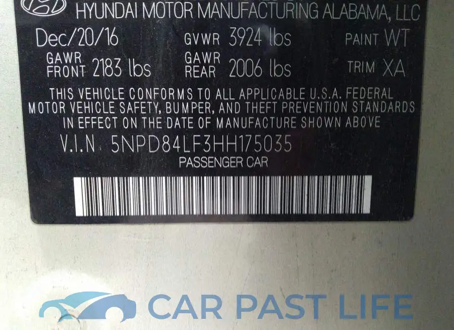 5NPD84LF3HH175035# 9