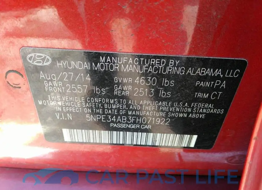 5NPE34AB3FH071922# 9