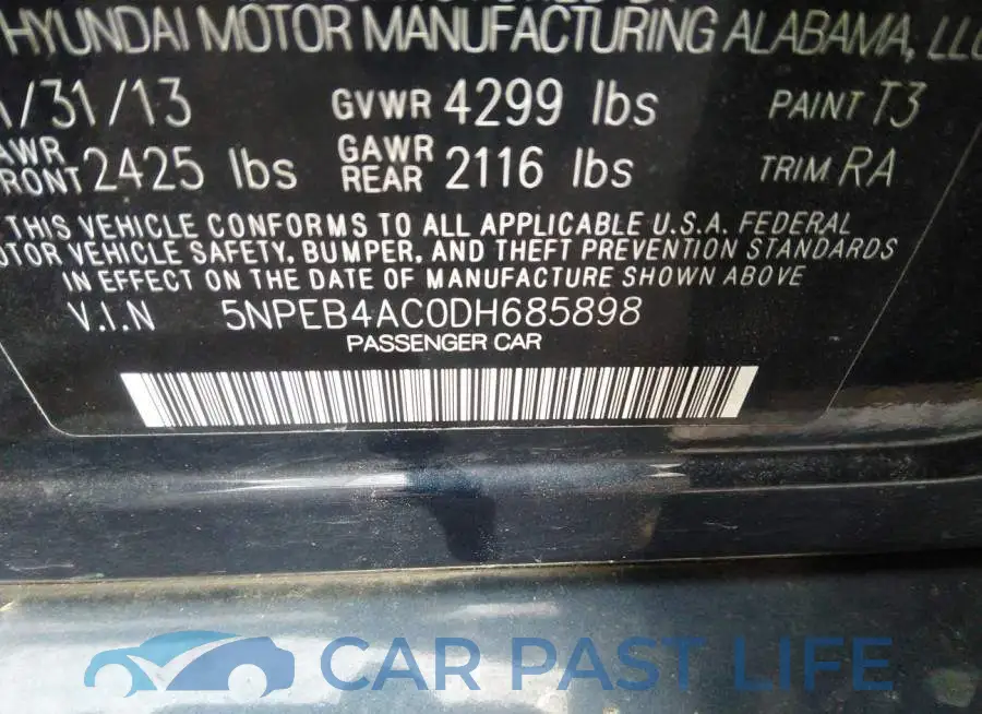 5NPEB4AC0DH685898# 9