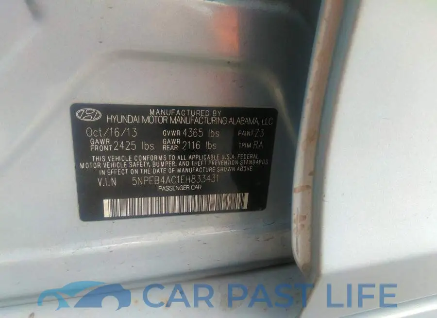 5NPEB4AC1EH833431# 9