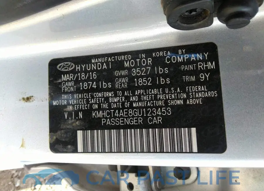 KMHCT4AE8GU123453# 9