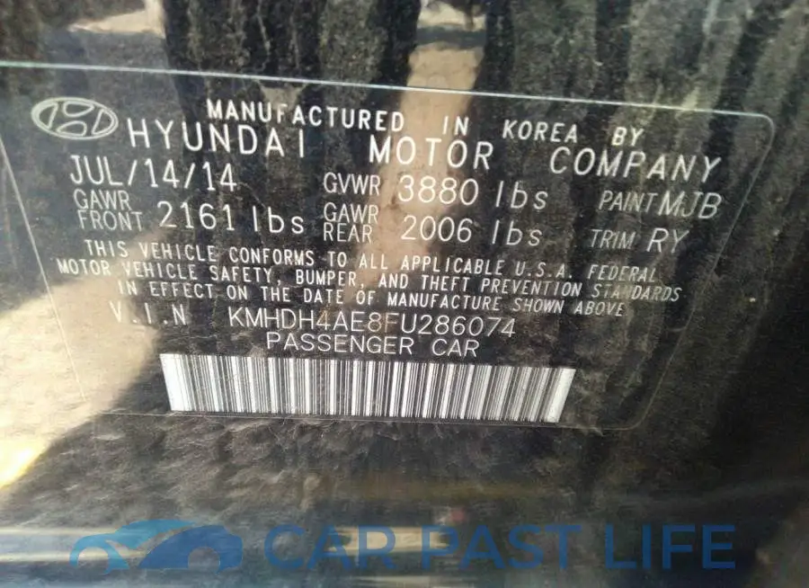 KMHDH4AE8FU286074# 9